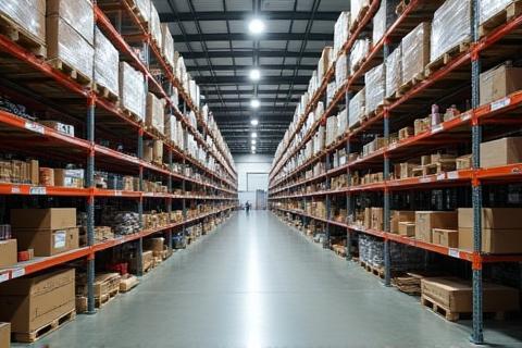Warehouse with spare parts inventory